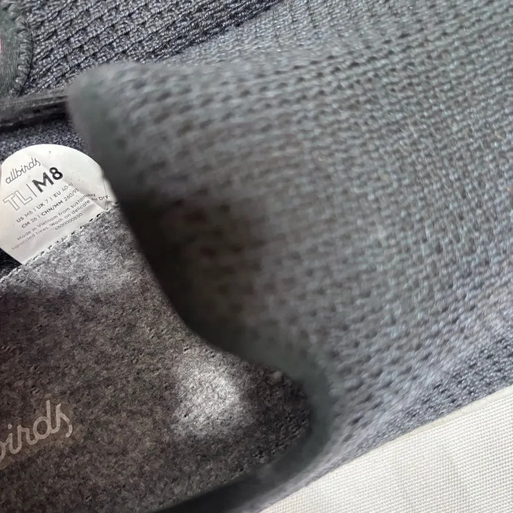 Allbirds Tree Lounger Shoes Men’s 8 Gray Slip On Mesh Loafers